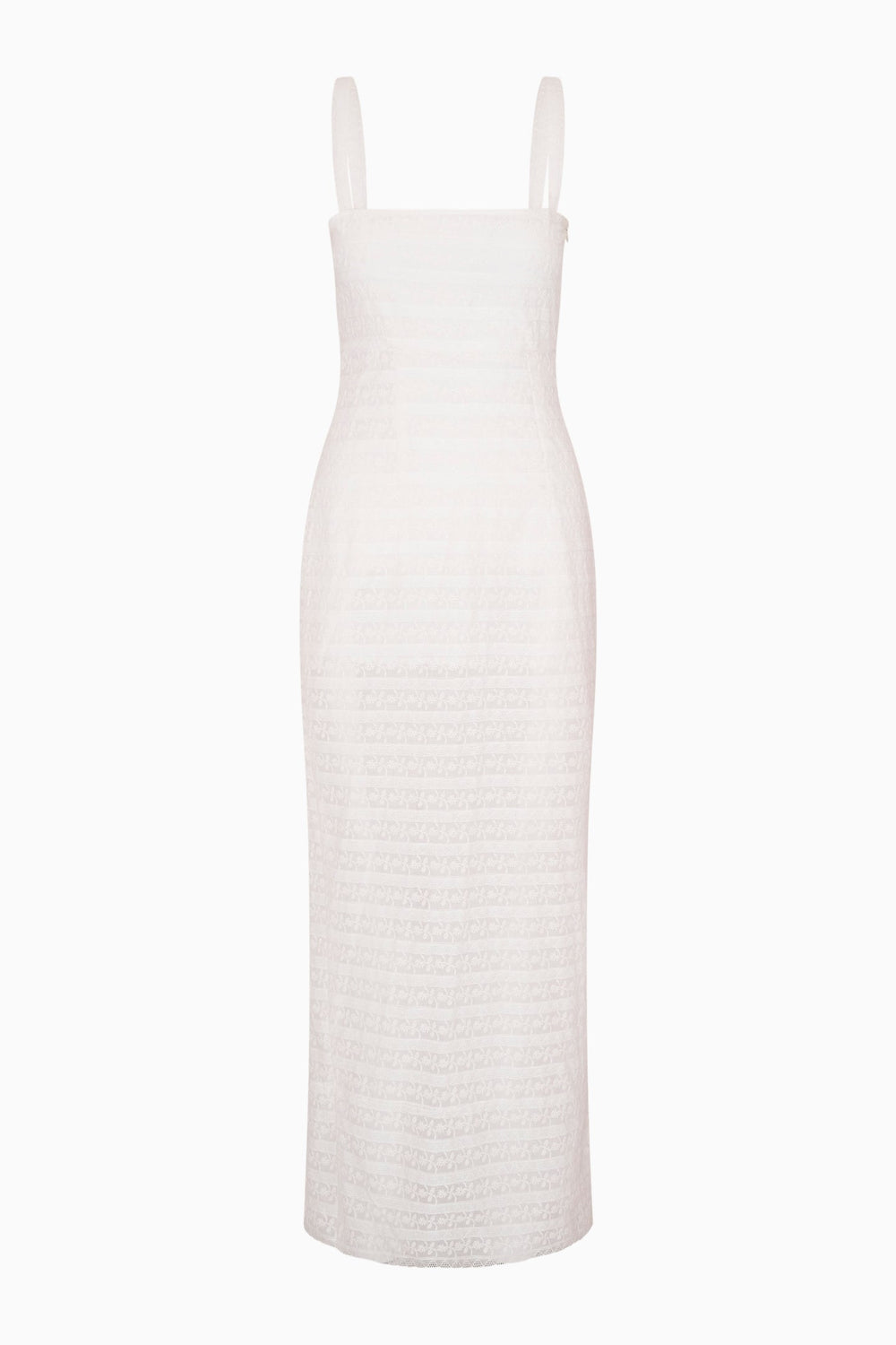 Verna Lace Stripe Midi Dress