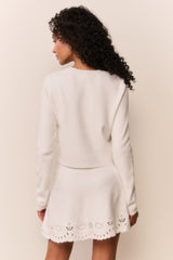 Glindy Knit Bandana Eyelet Mini Skirt