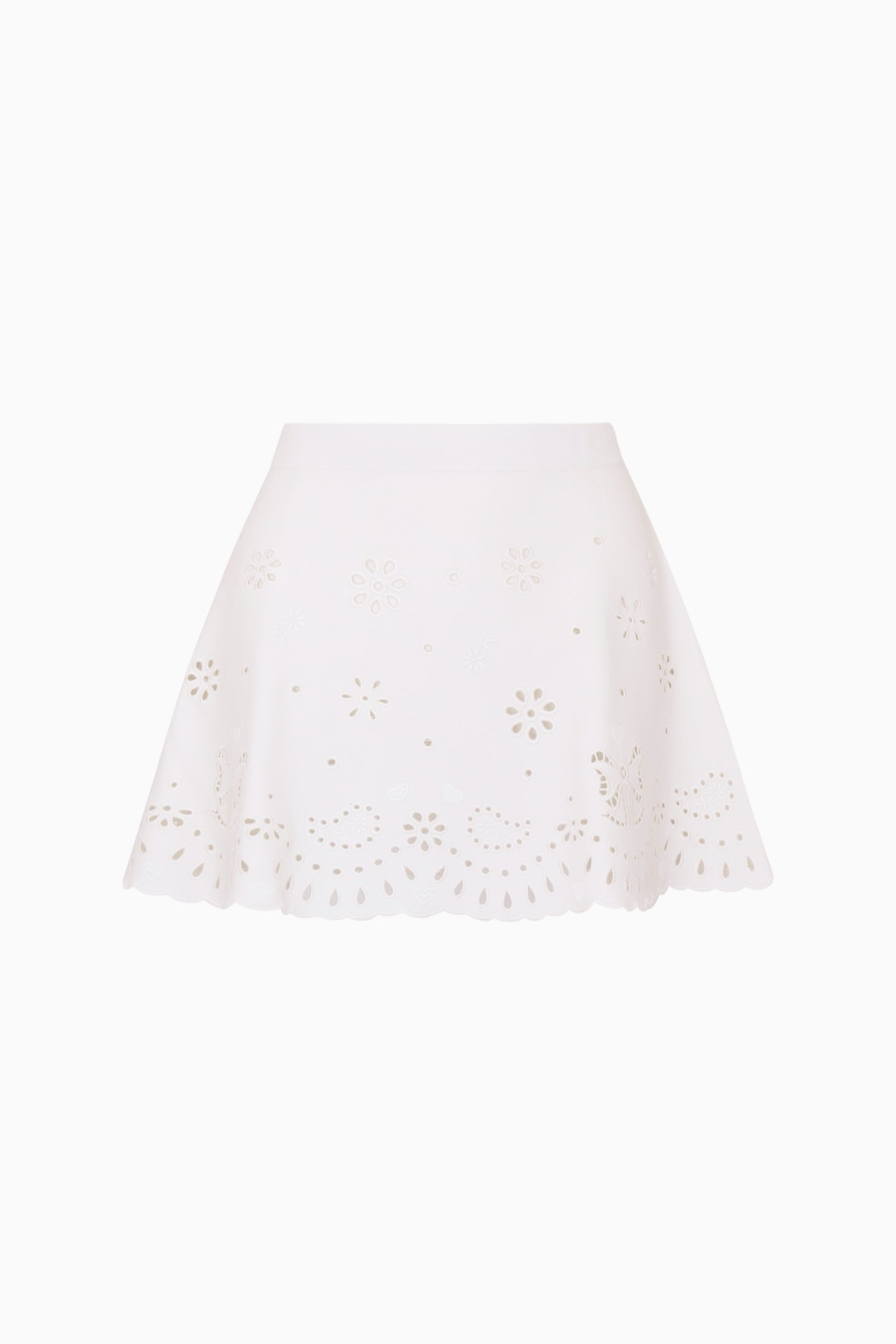 Glindy Knit Bandana Eyelet Mini Skirt