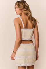 Valerian Cotton Victorian Mini Skirt