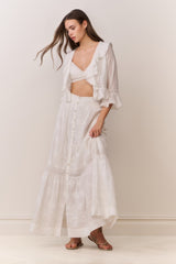Araminta Cotton Victorian Maxi Skirt