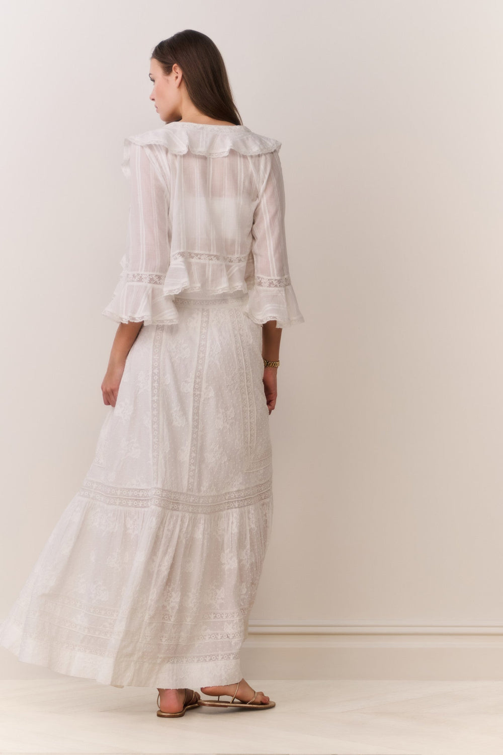 Araminta Cotton Victorian Maxi Skirt