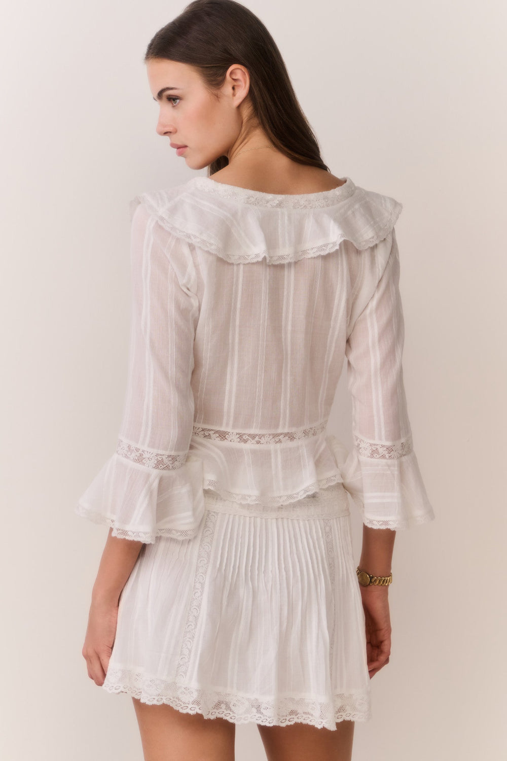 Solena Cotton Victorian Mini Skirt