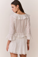 Solena Cotton Victorian Mini Skirt