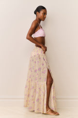 Umber Cotton Maxi Cover-Up Skirt