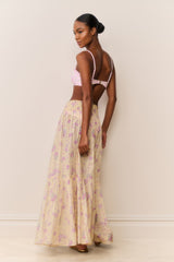 Umber Cotton Maxi Cover-Up Skirt