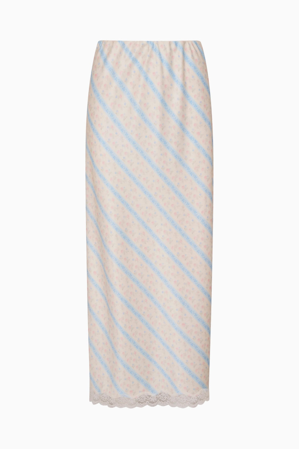 Kalo Floral Stripe Midi Skirt