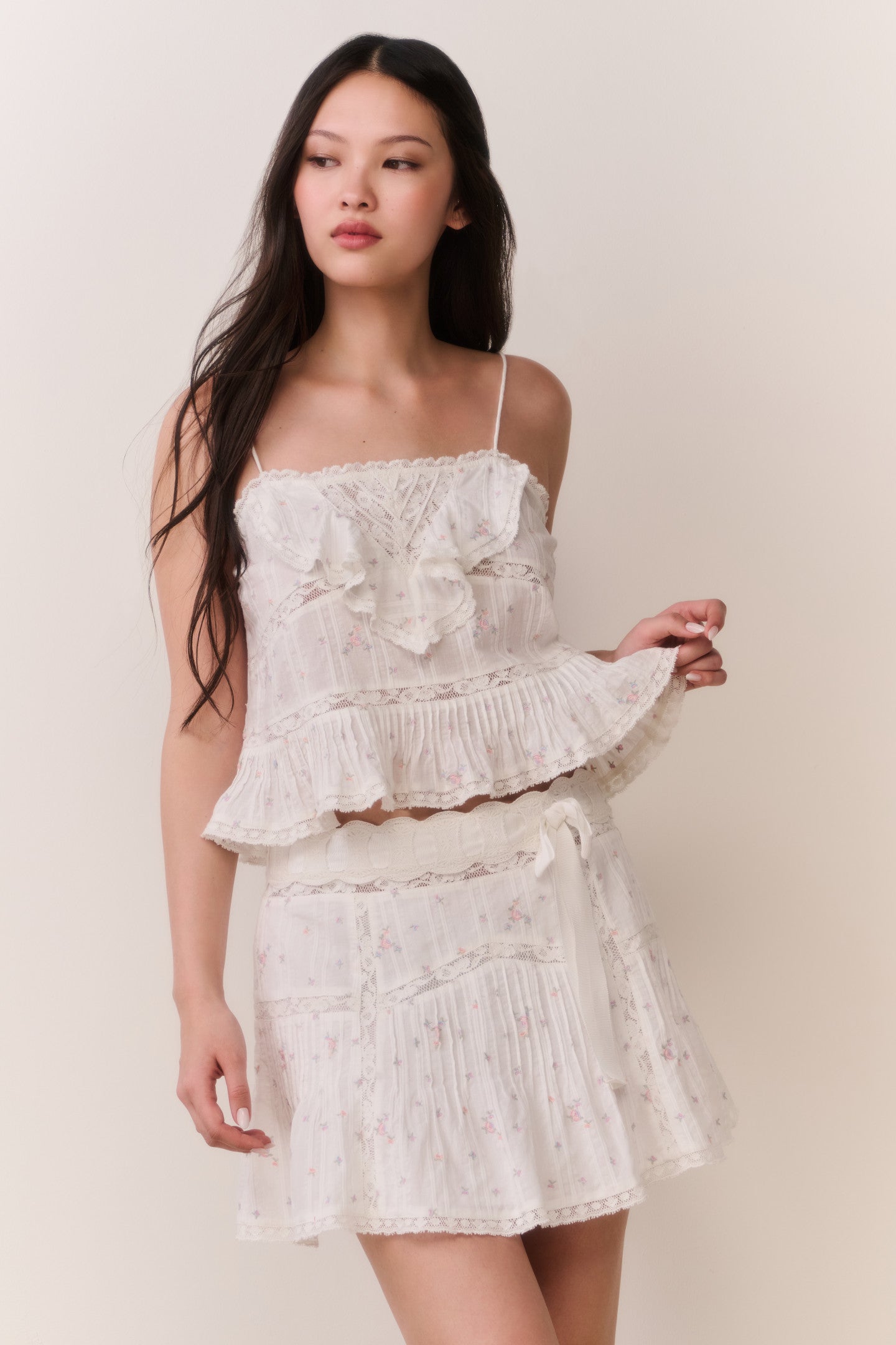 Ondeline Floral Embroidered Cotton Top