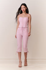 Bensen Cotton Gingham Bustier