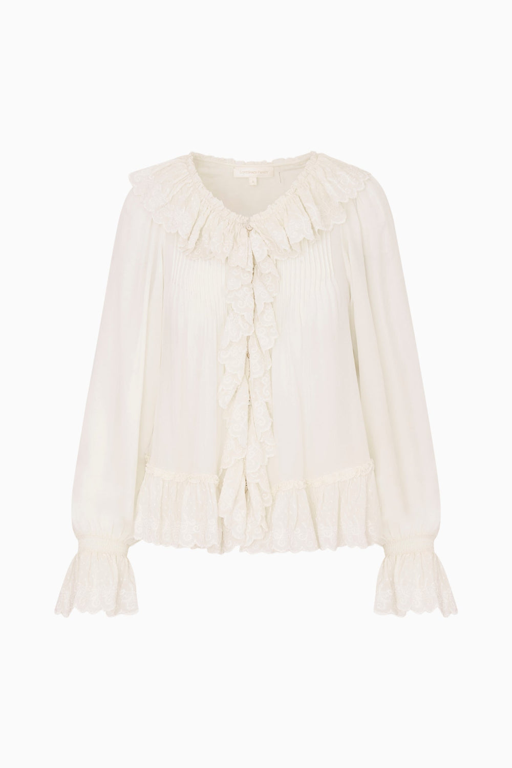 Avee Silk Ruffle Blouse