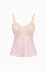 Lirena Silk-Blend Bow Jacquard Top