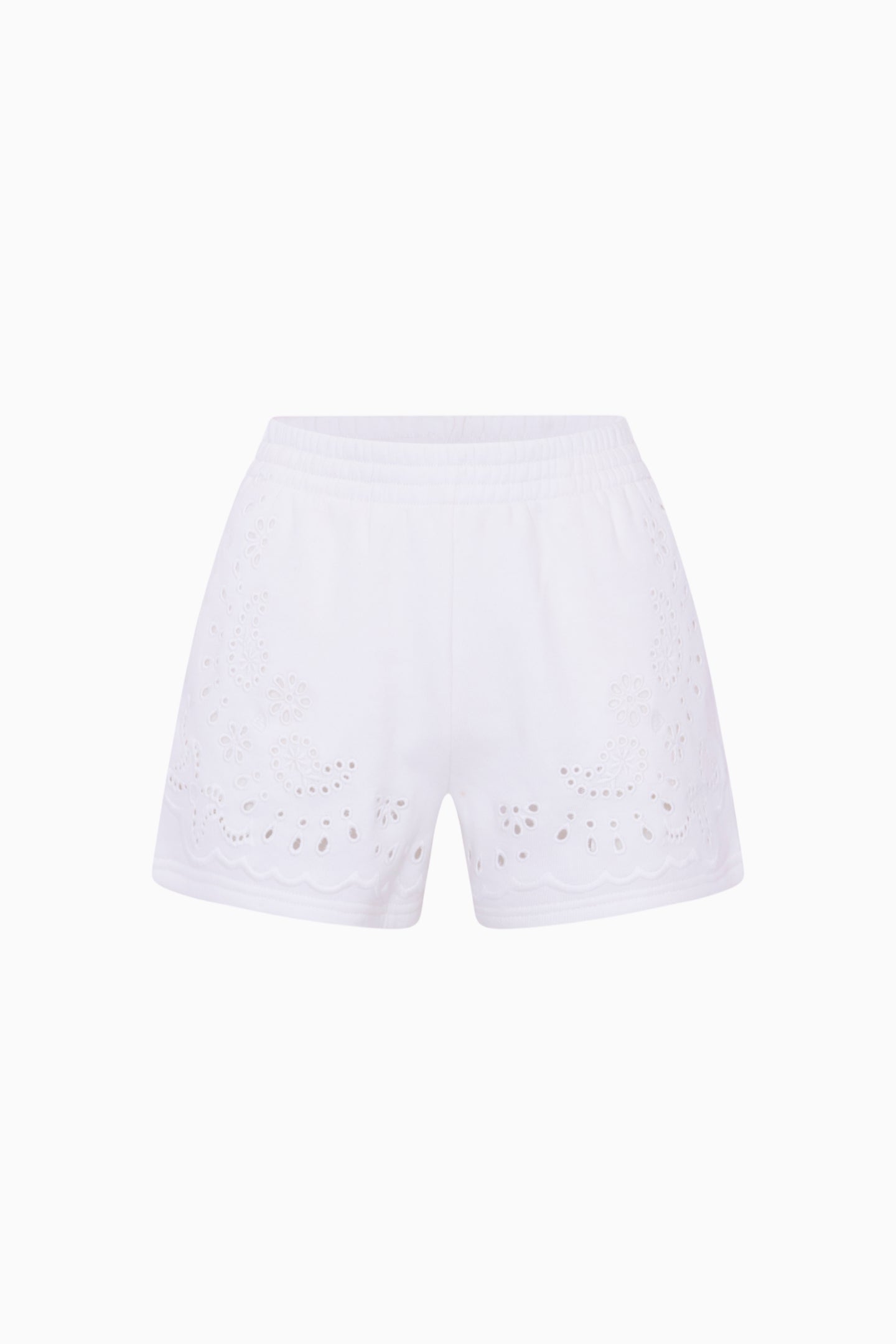 Abrah Bandana Eyelet Fleece Shorts