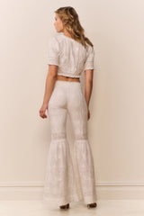 Telva Cotton Victorian Bell Bottom Pant