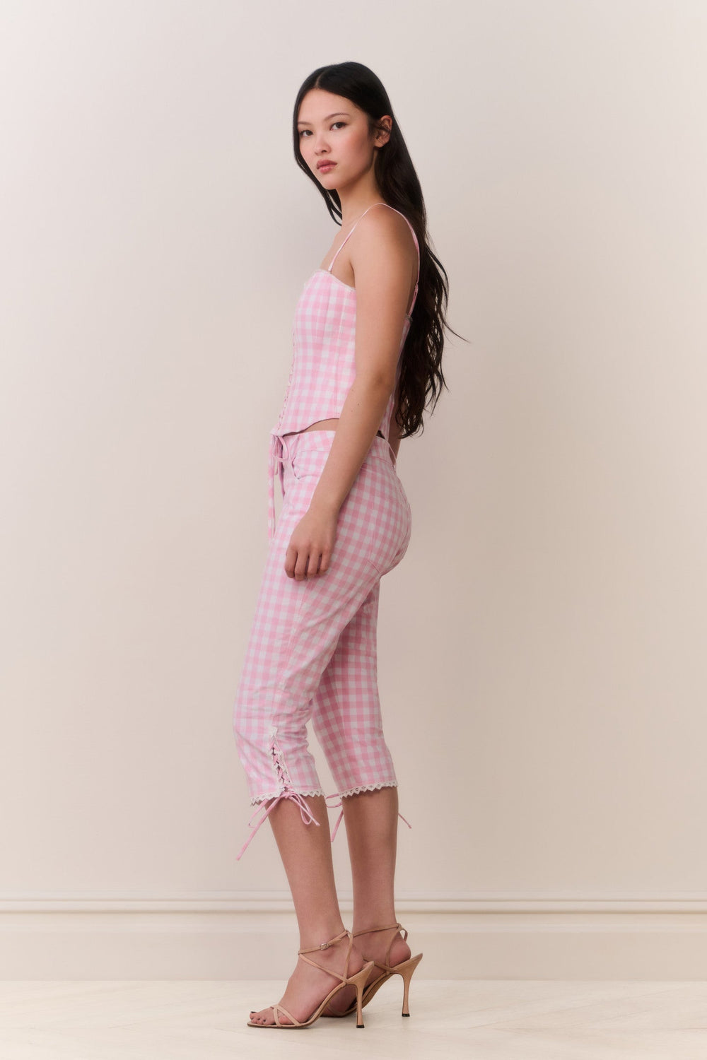 Elarose Gingham Capri Pant