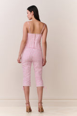 Elarose Gingham Capri Pant