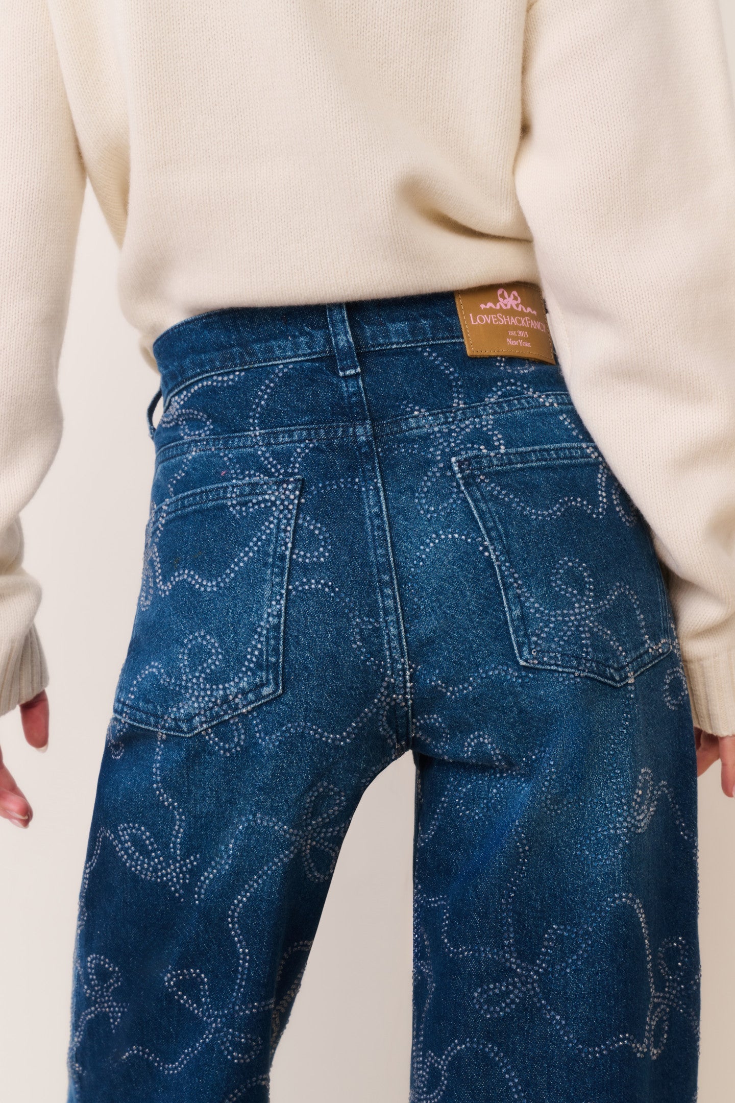 Dessa Crystal Bow Jeans