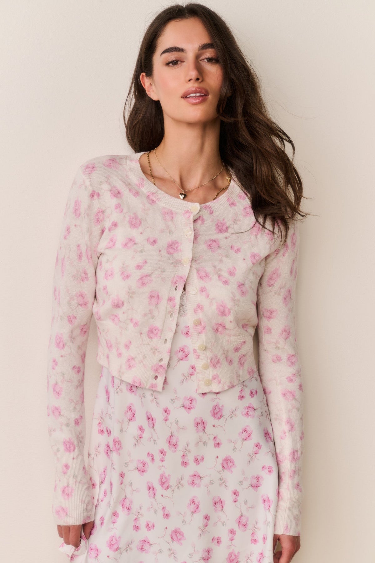 Adeanne Heirloom Print Cotton Cardigan