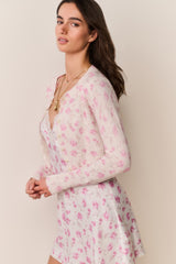 Adeanne Heirloom Print Cotton Cardigan