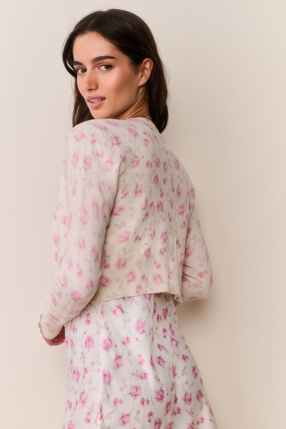 Adeanne Heirloom Print Cotton Cardigan