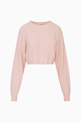 Filomena Cropped Cable Knit Pullover