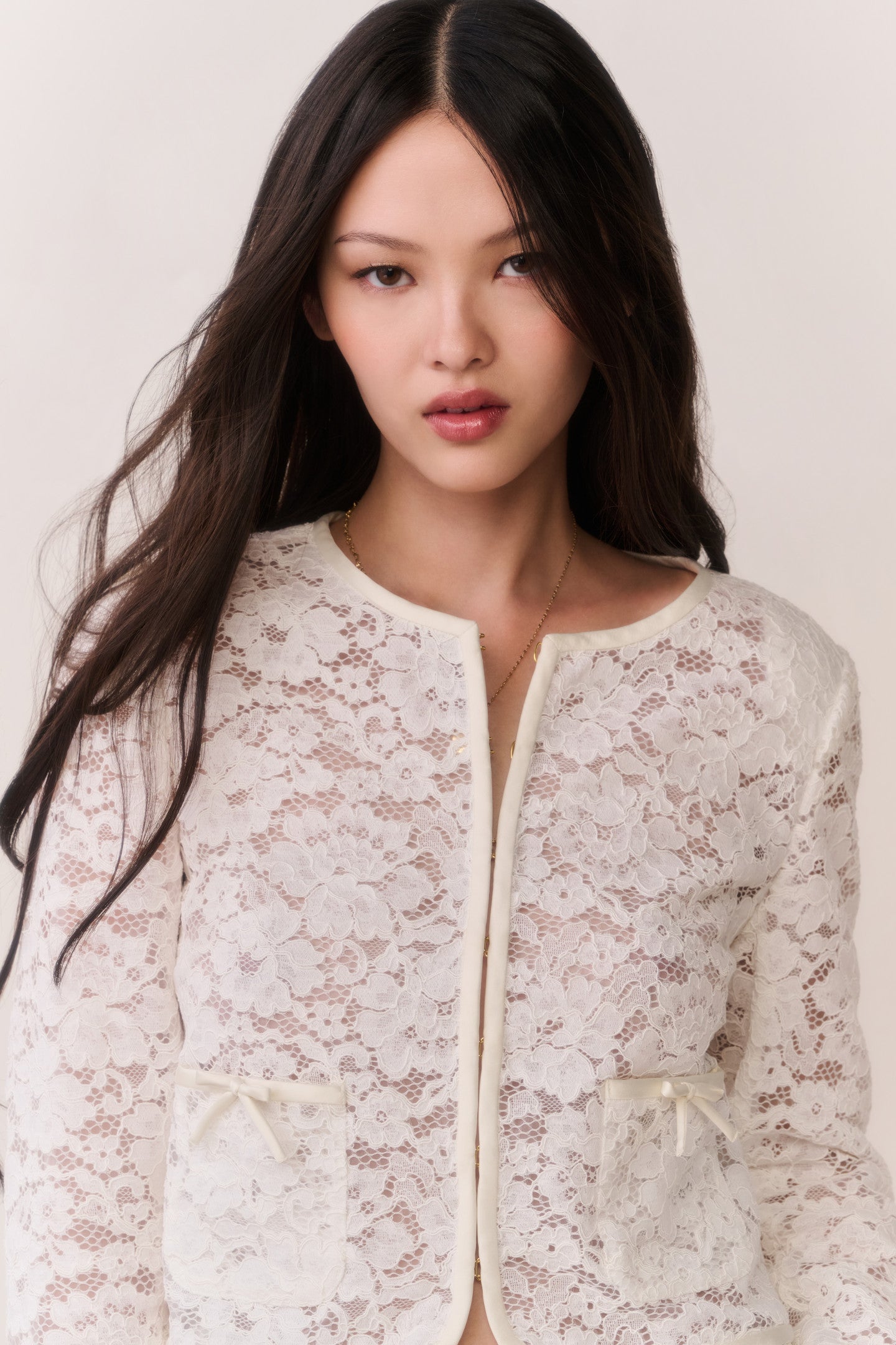 Junetta Cropped Lace Jacket