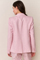 Gillian Linen-Cotton Bow Blazer