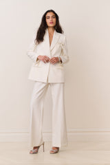 Shayne Wool-Blend Bow-Embellished Blazer