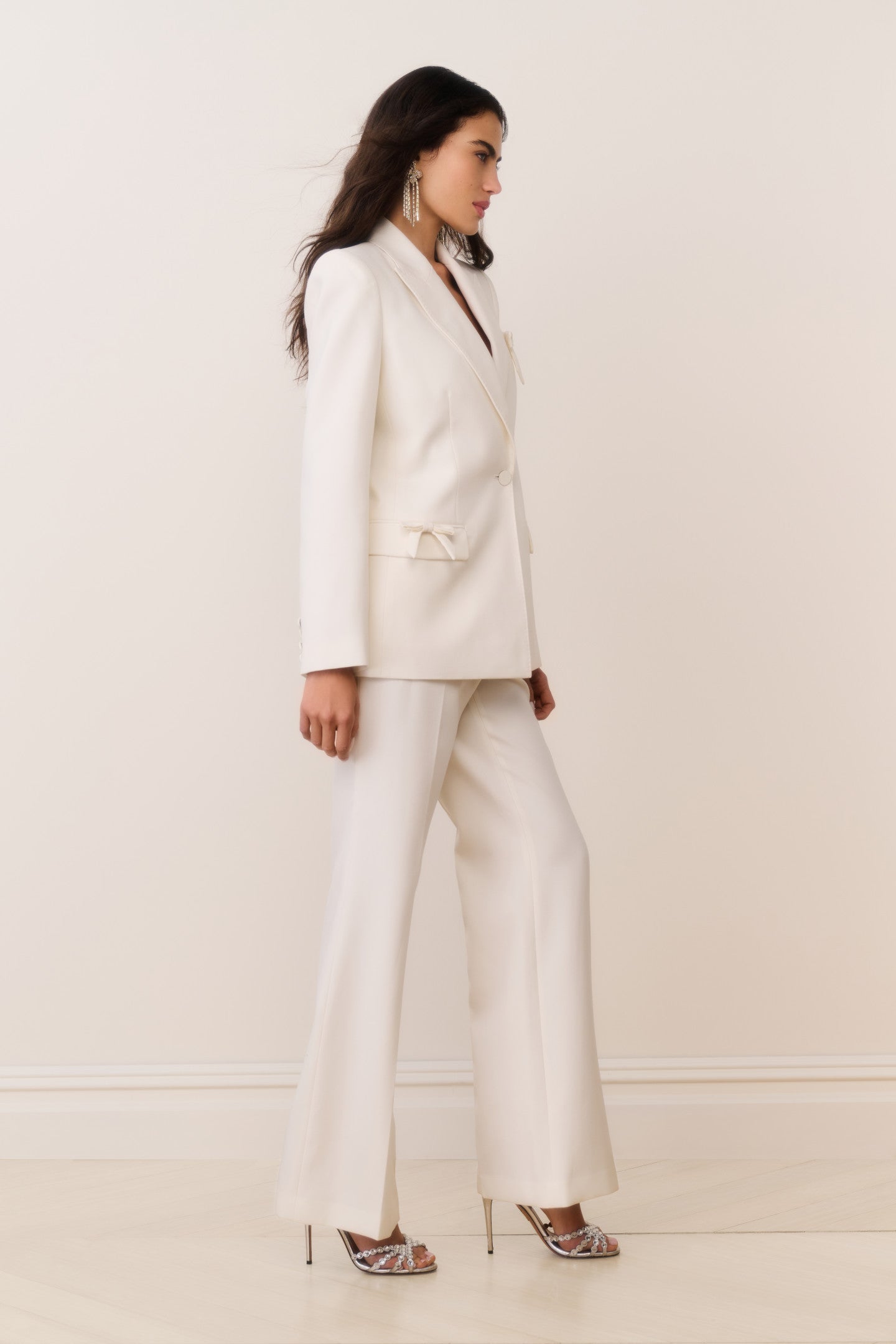 Shayne Wool-Blend Bow-Embellished Blazer