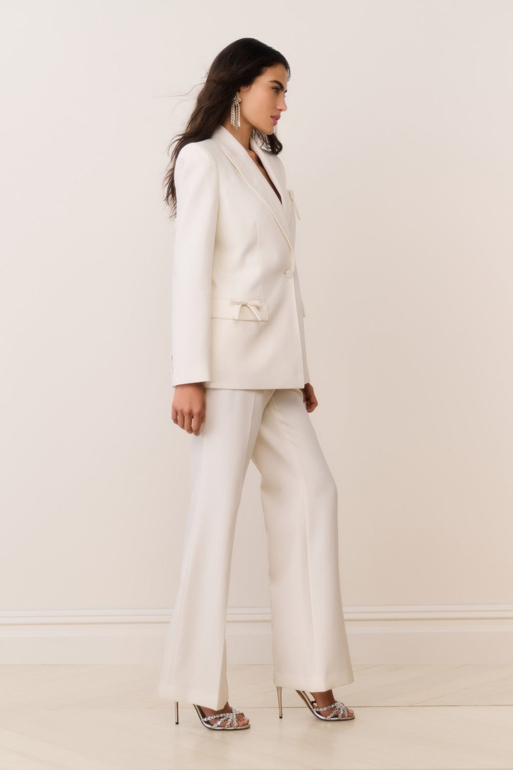 Shayne Wool-Blend Bow-Embellished Blazer