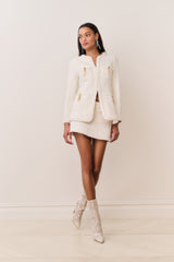 Adrina Tweed Embellished Jacket
