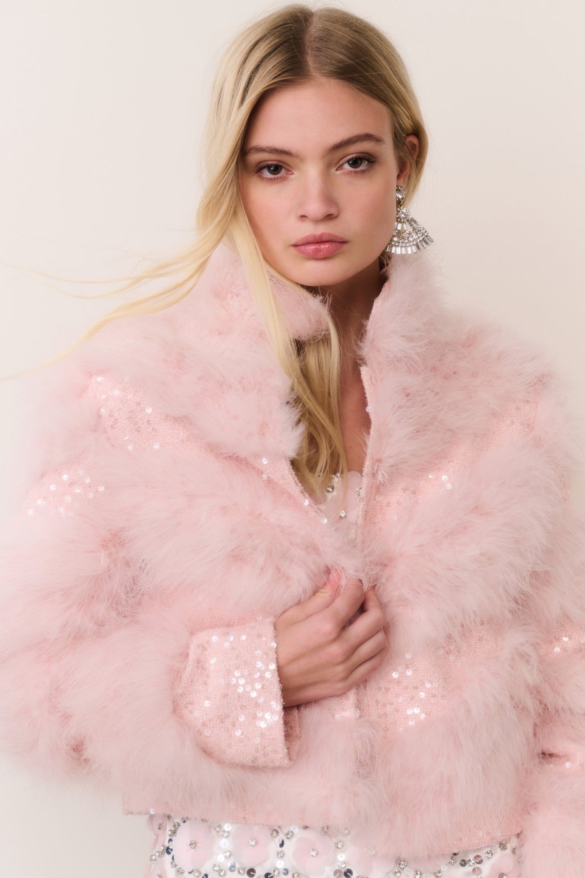 Curran Feather & Sequin Jacket