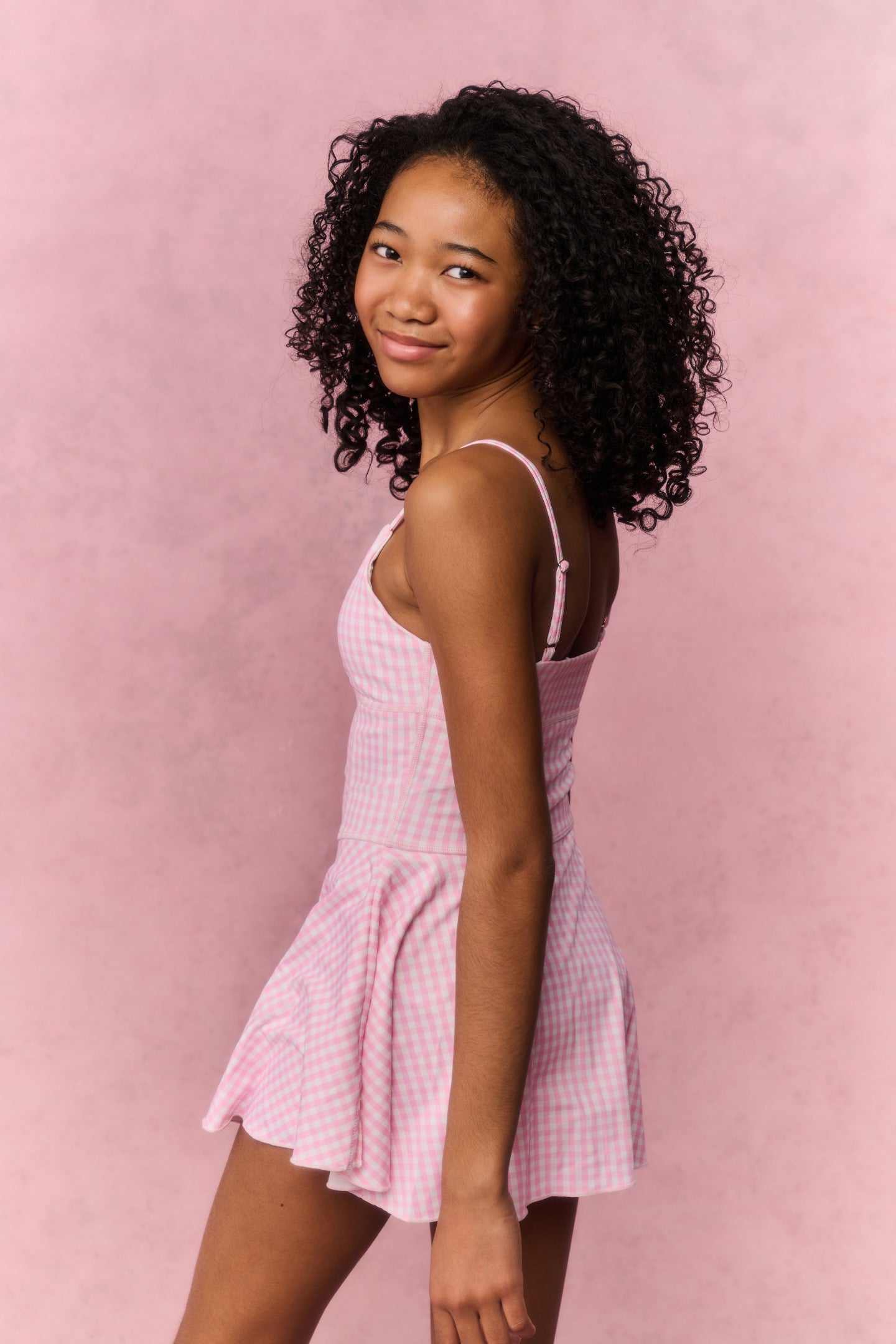 Tween Gingham Kishori Active Dress