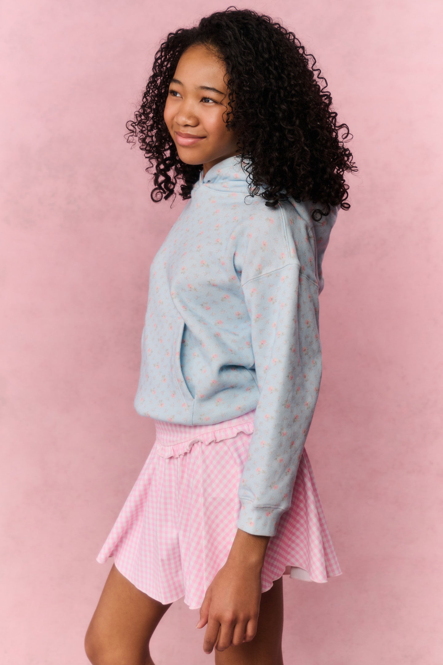 Tween Gingham Shanonly Active Skort
