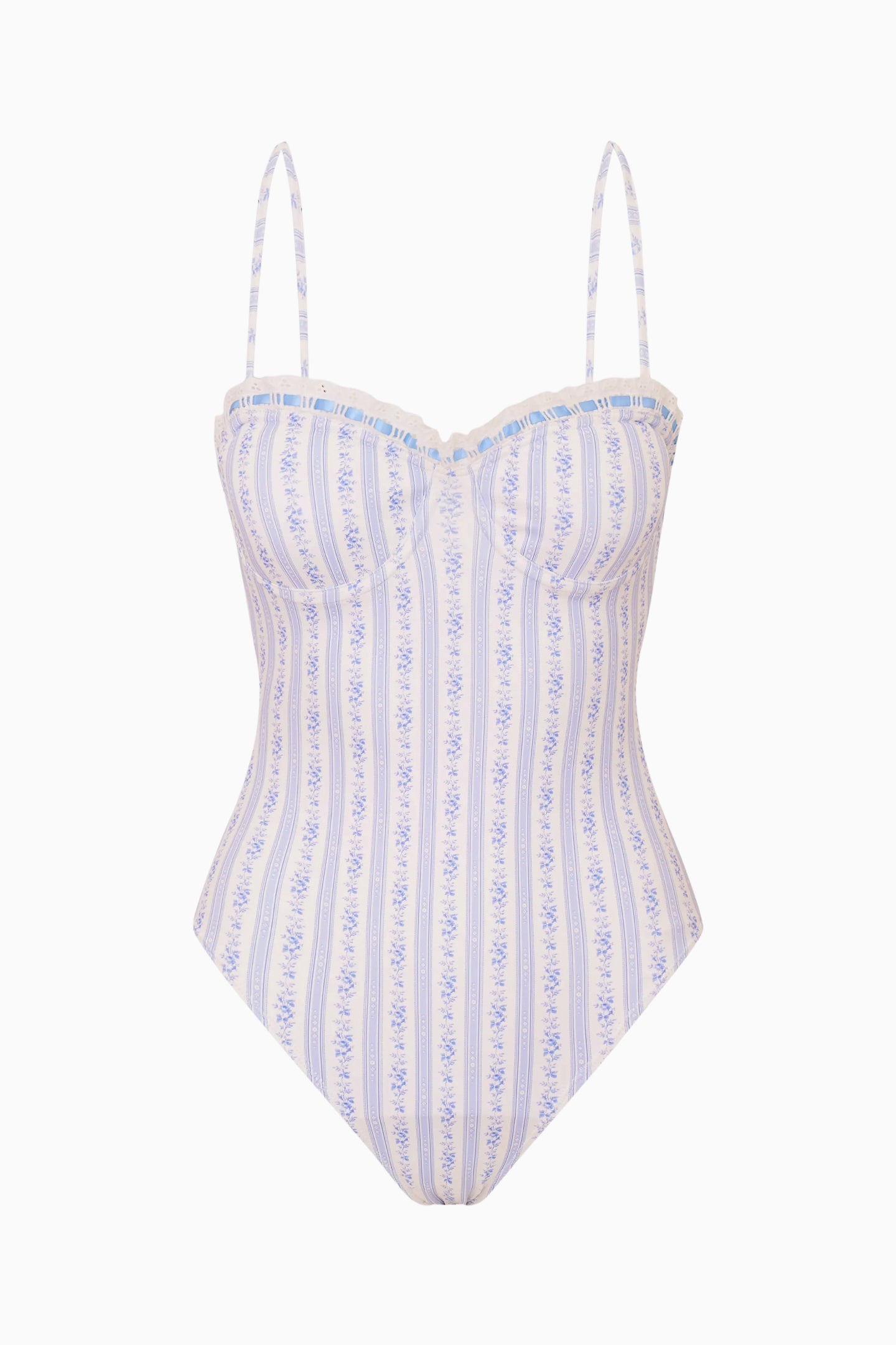 Brooksie Floral Striped One-Piece Swimsuit