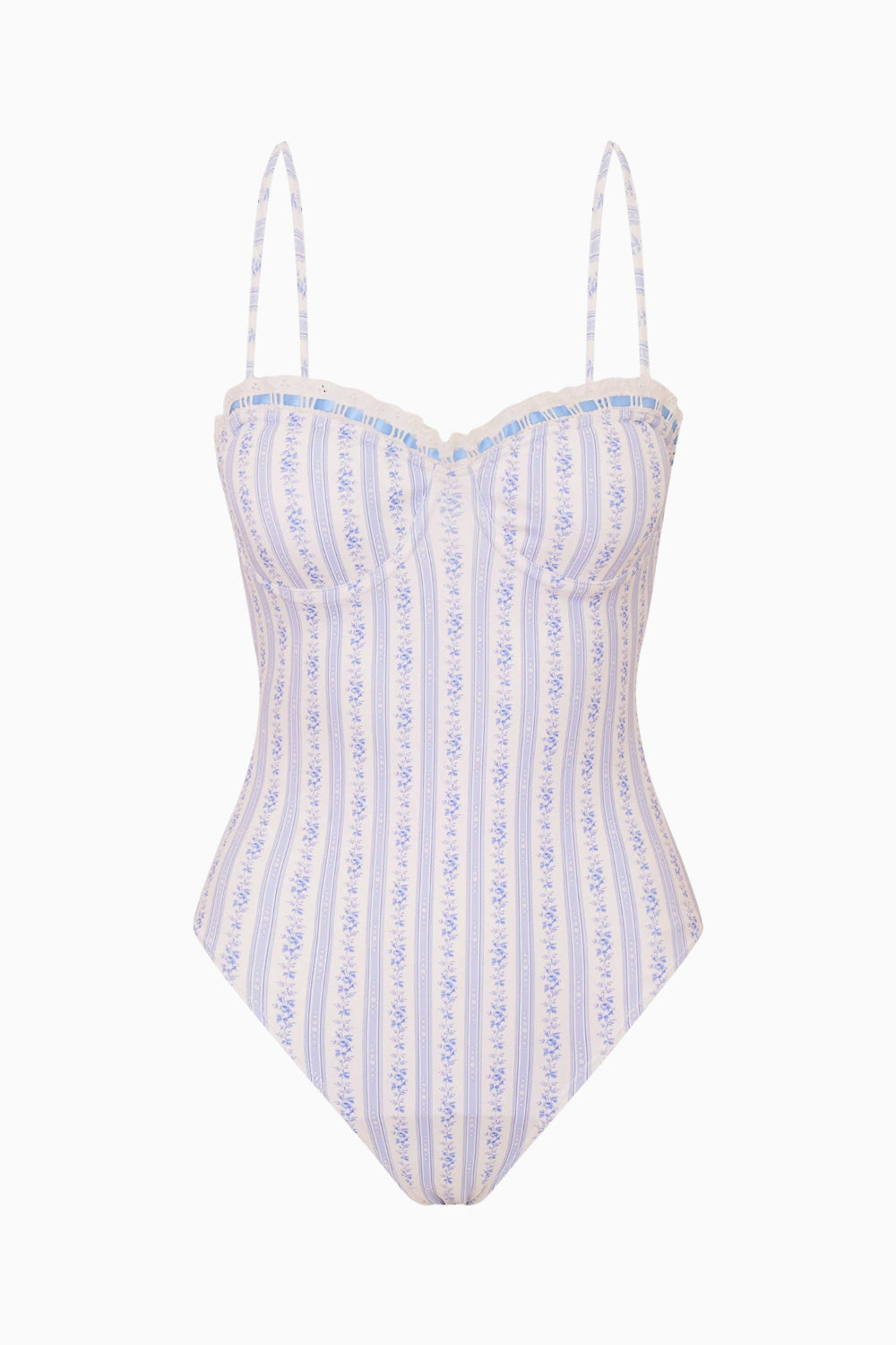 Brooksie Floral Striped One-Piece Swimsuit
