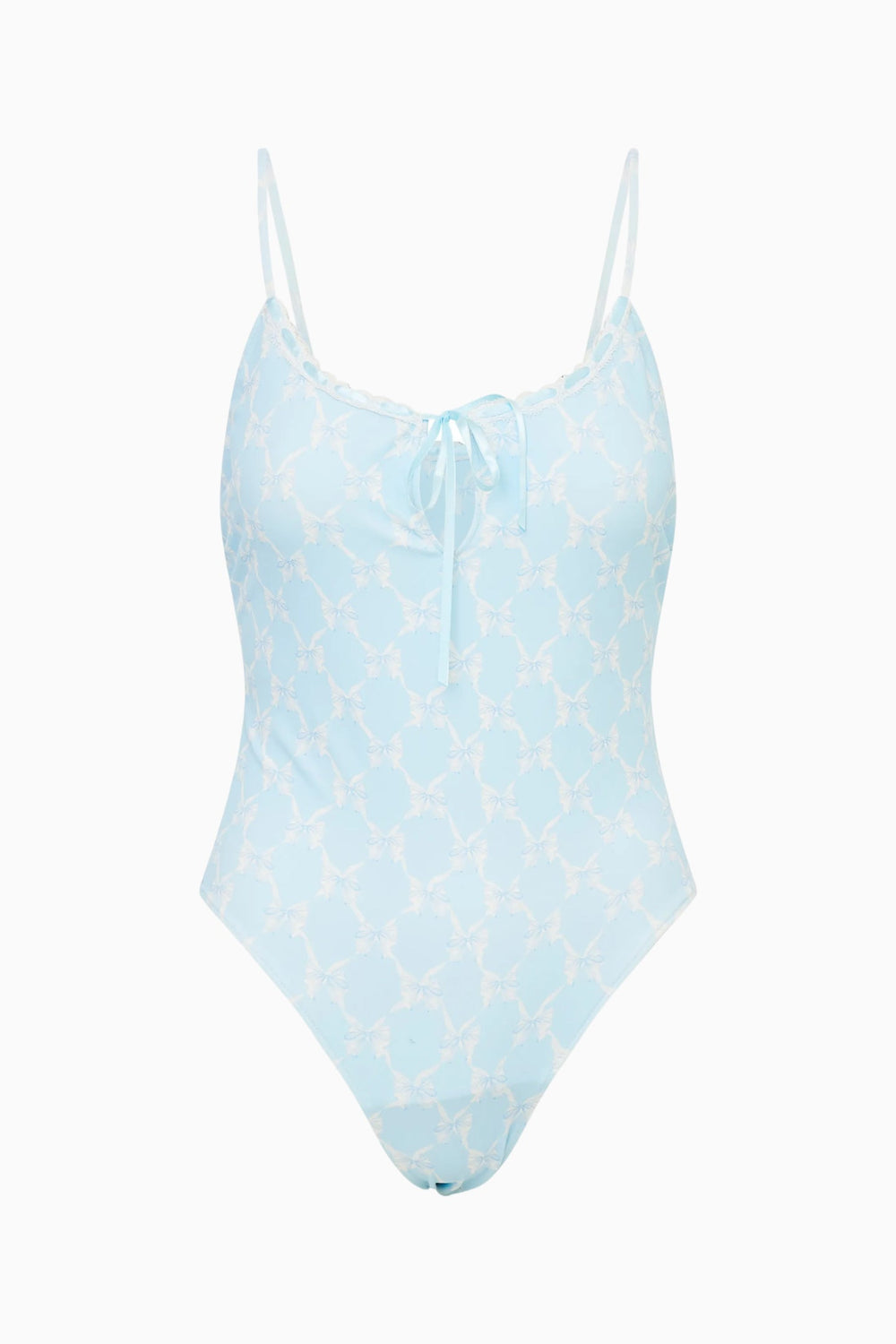 Laguna Bow Print One-Piece Swimsuit