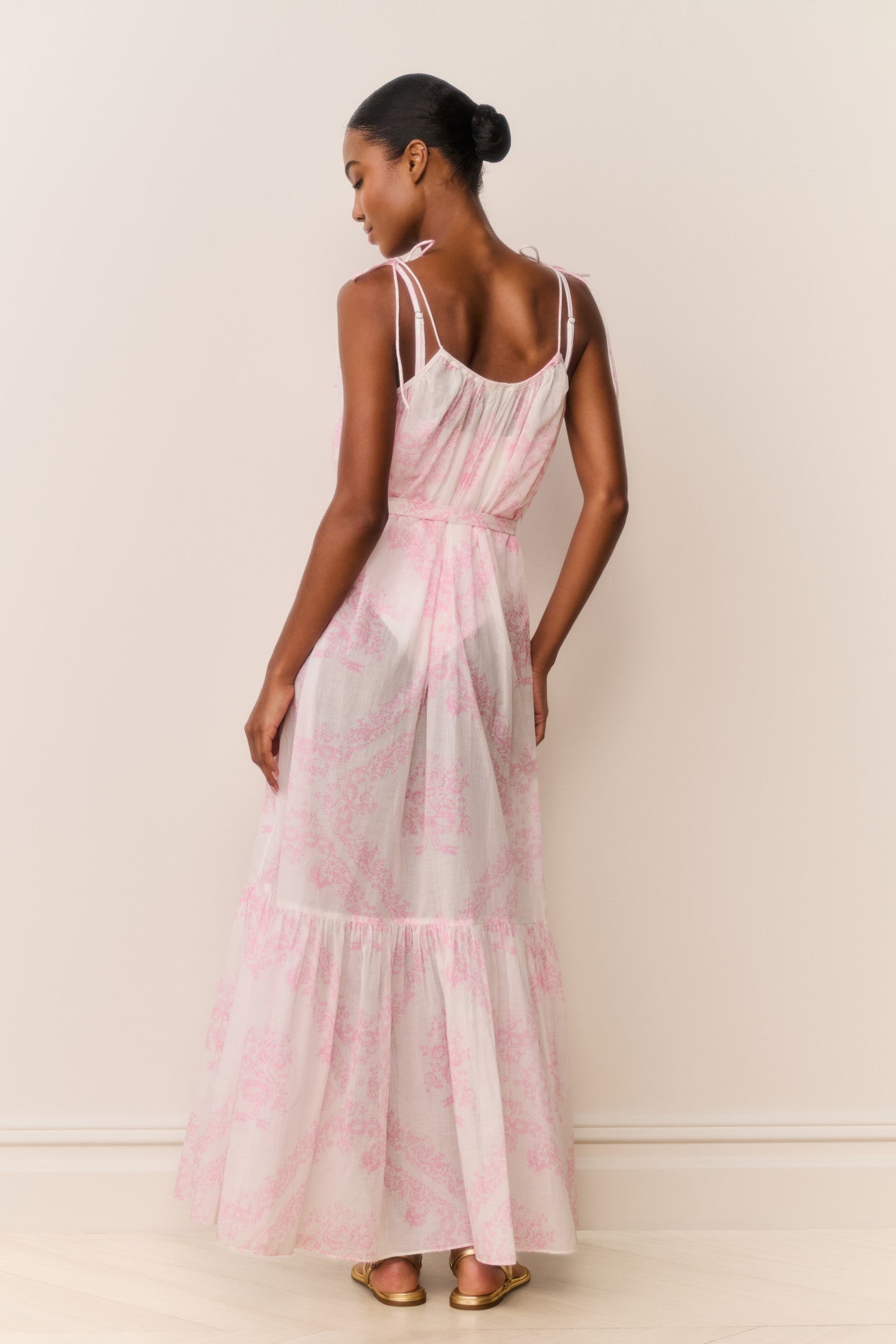 Hale Cotton Toile Print Cover-Up Dress
