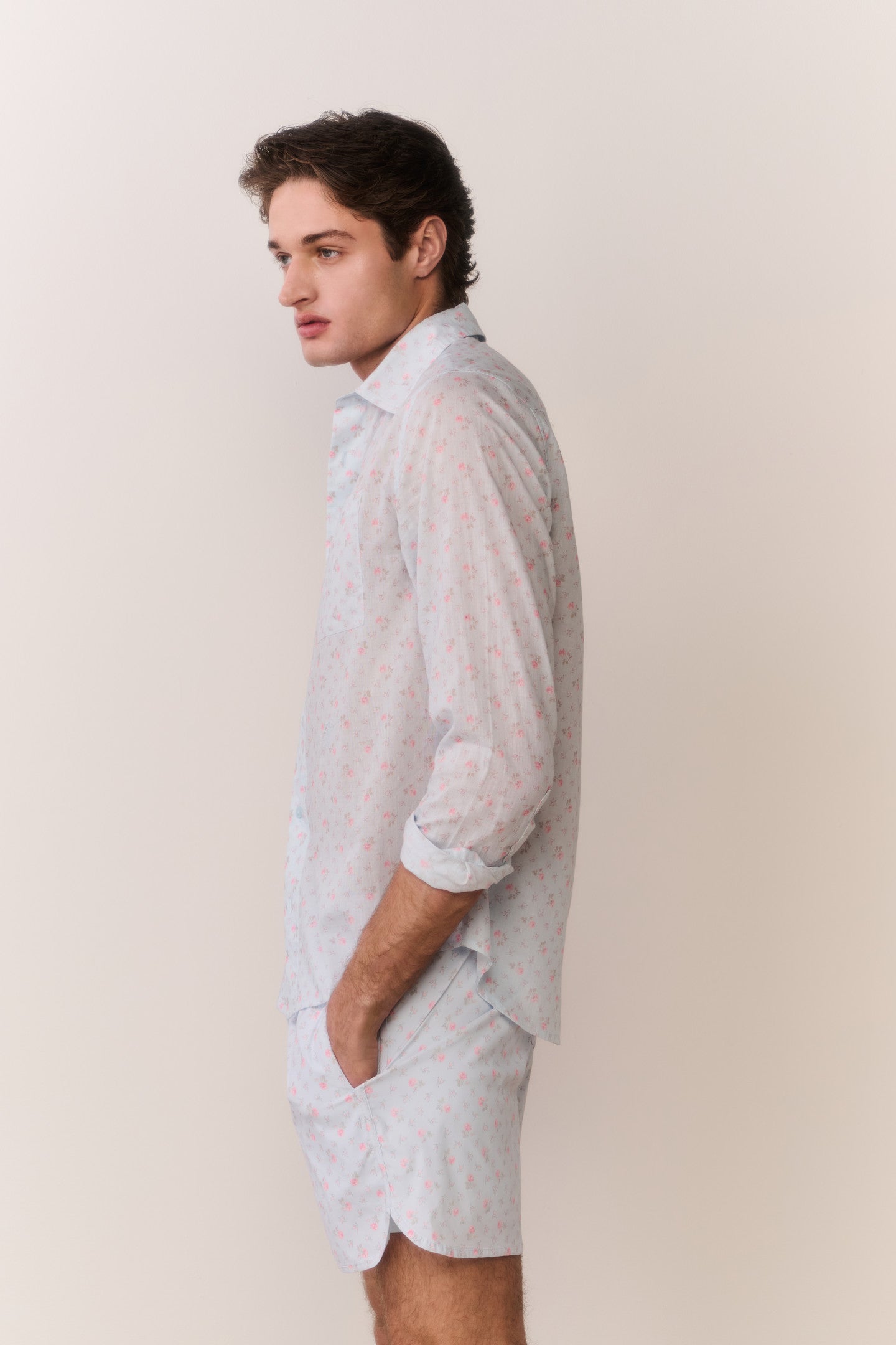MR FANCY Kai Blue Floral Swim Shorts