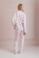 LoveShackFancy x Roller Rabbit Doily Beux Women's Long Sleeve Polo Pajama Set
