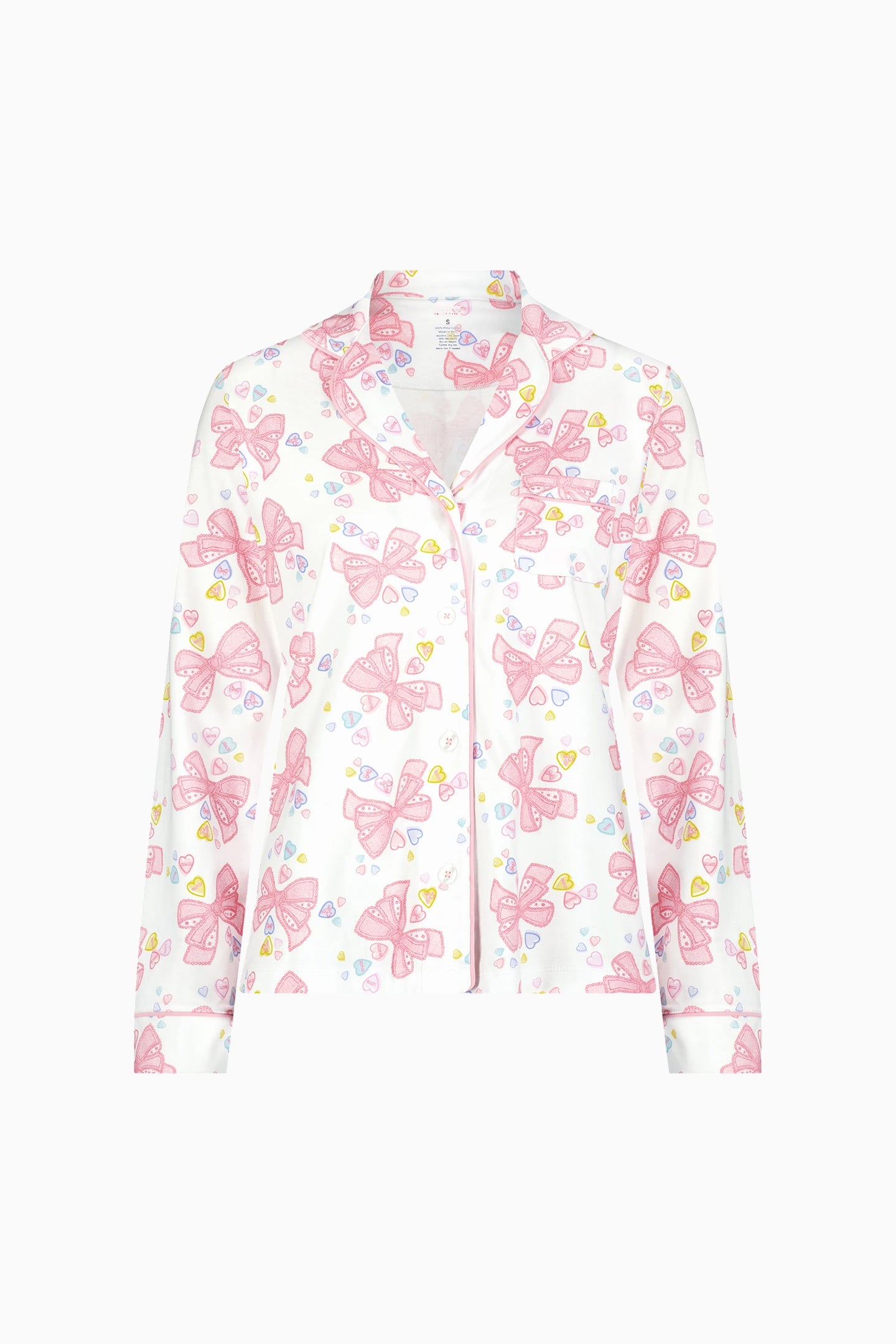 LoveShackFancy x Roller Rabbit Doily Beux Women's Long Sleeve Polo Pajama Set