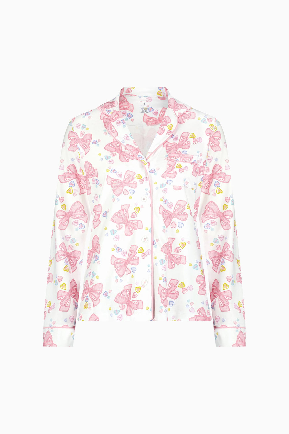 LoveShackFancy x Roller Rabbit Doily Beux Women's Long Sleeve Polo Pajama Set