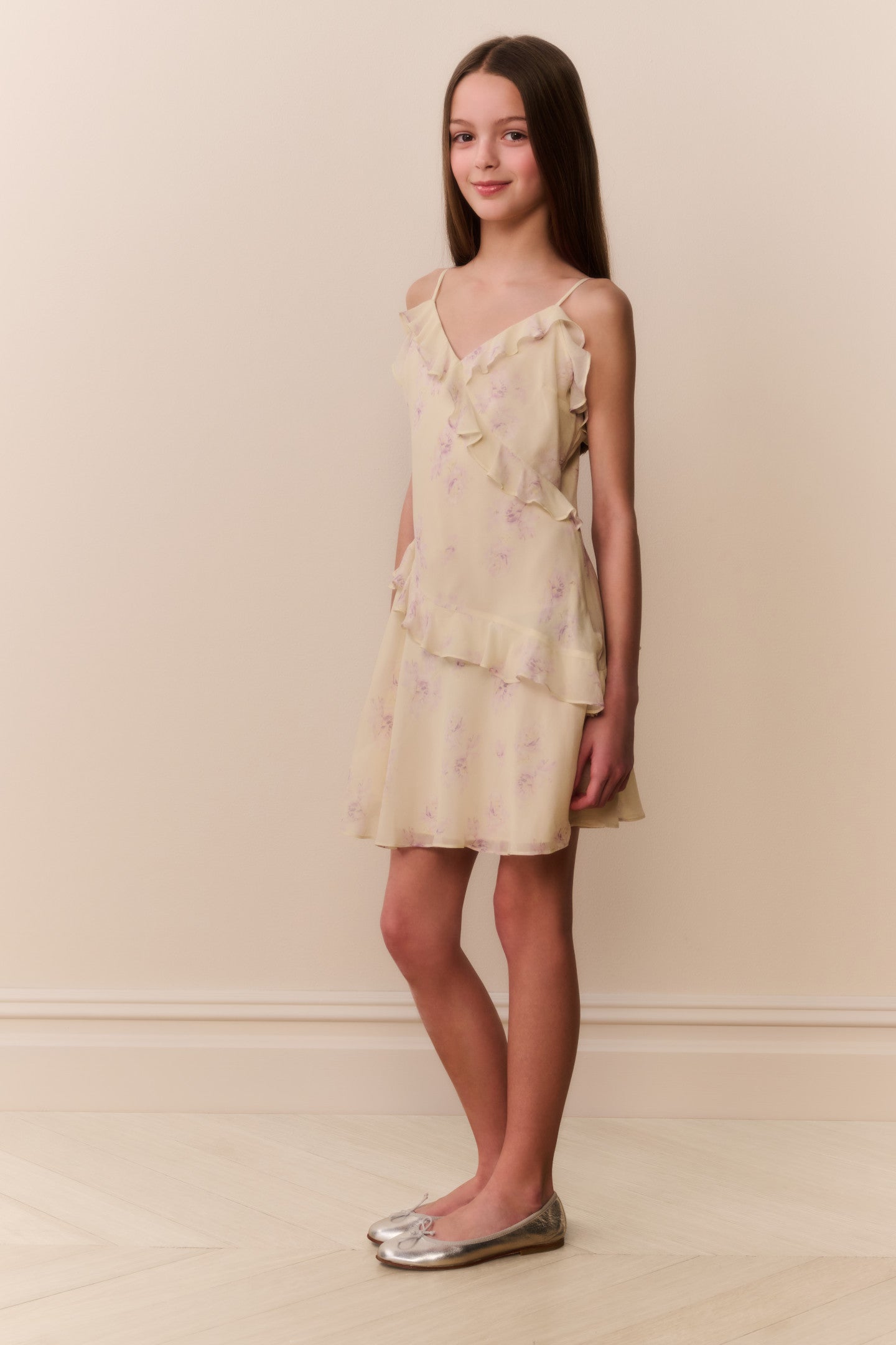 Tween Lomina Floral Chiffon Dress