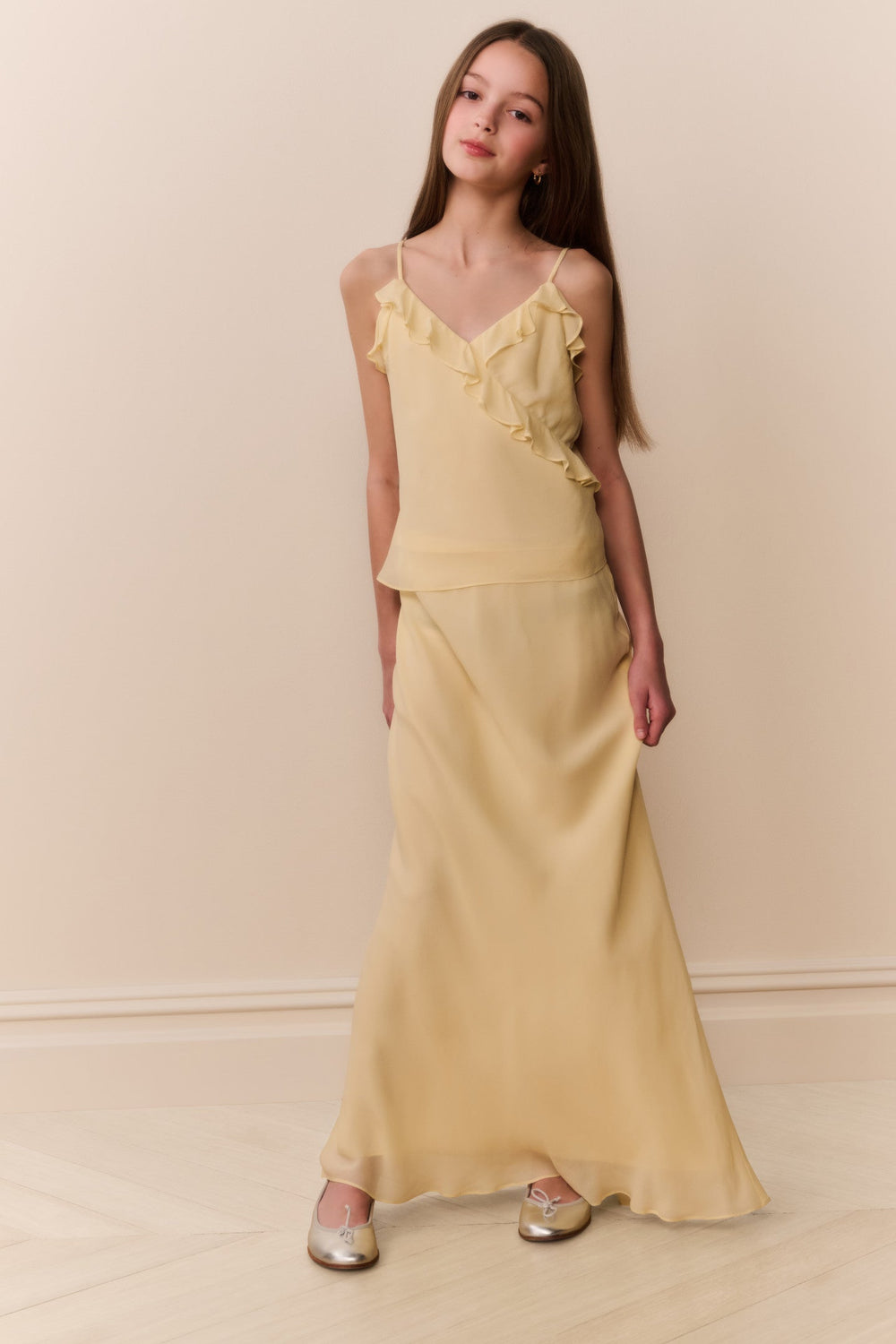 Tween Kalea Chiffon Ruffle Top