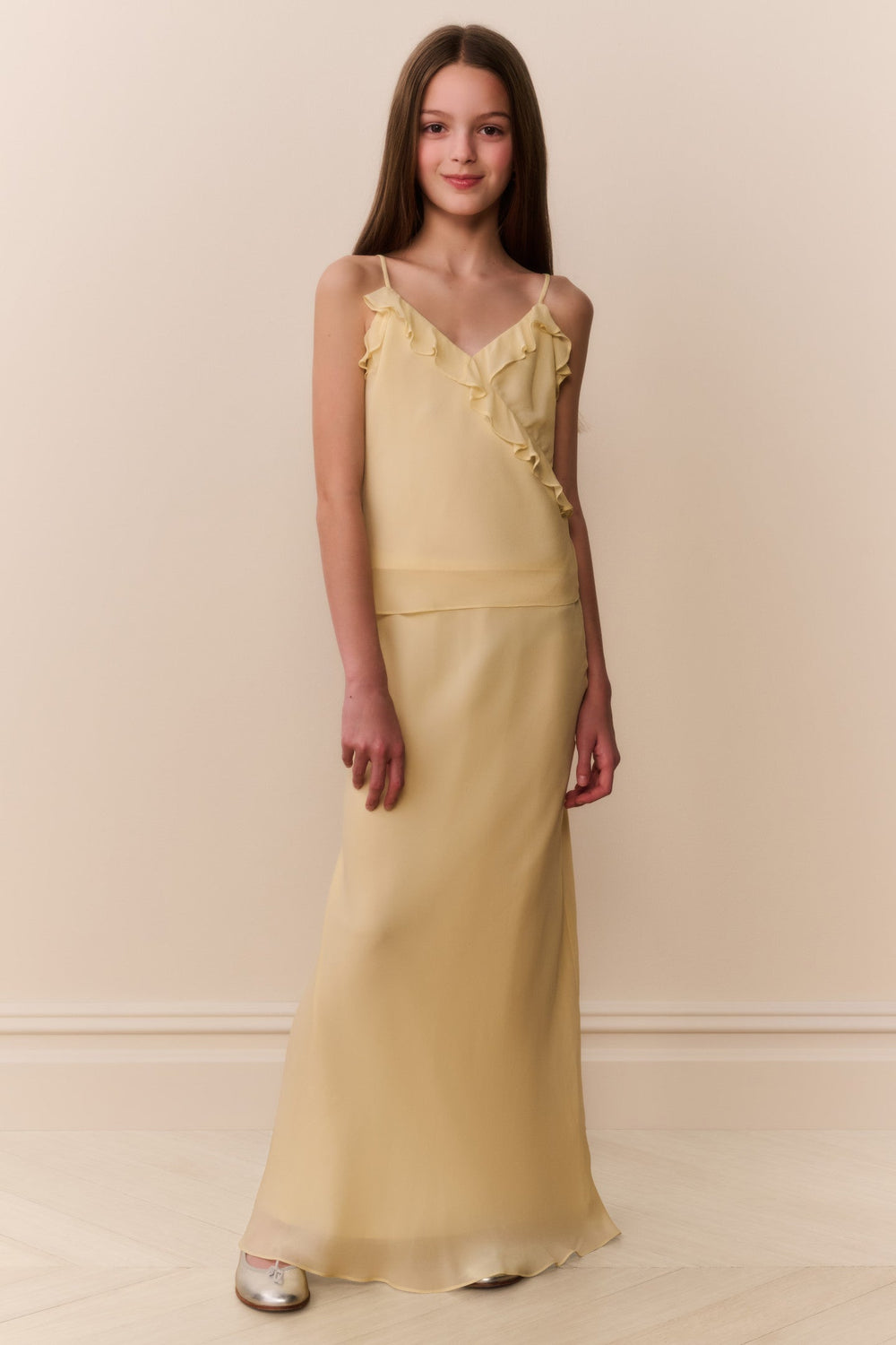 Tween Kalea Chiffon Ruffle Top