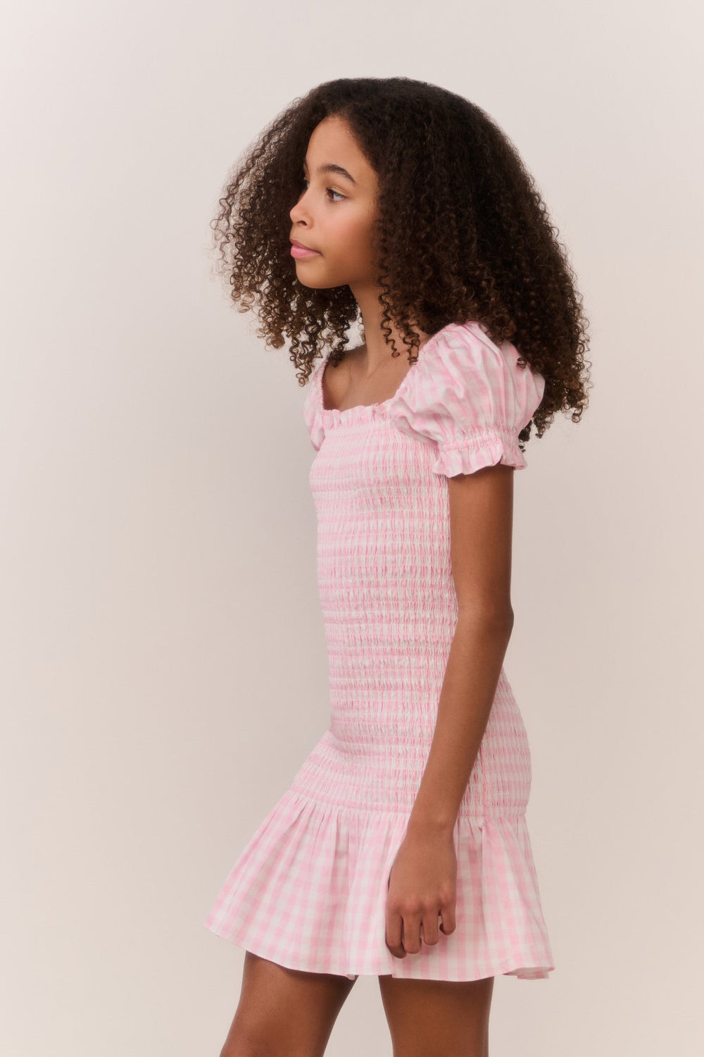Tween Mosa Cotton Gingham Dress
