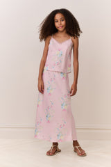 Tween Lirena Satin Floral Top