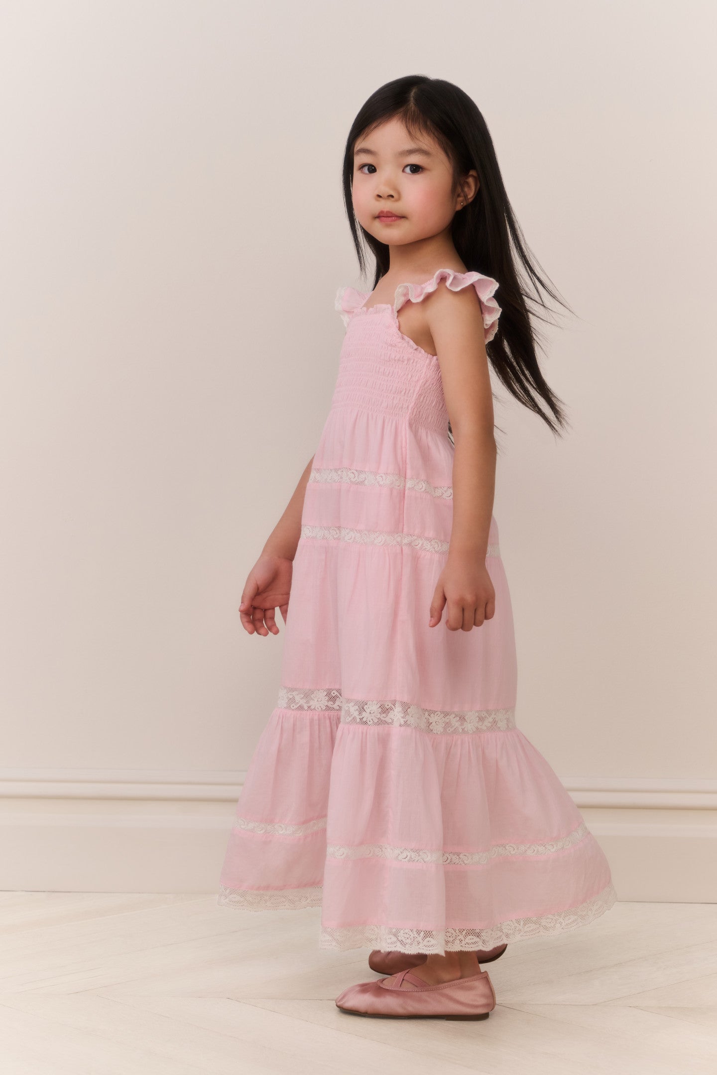 Little Girls Rhiannon Cotton Maxi Dress