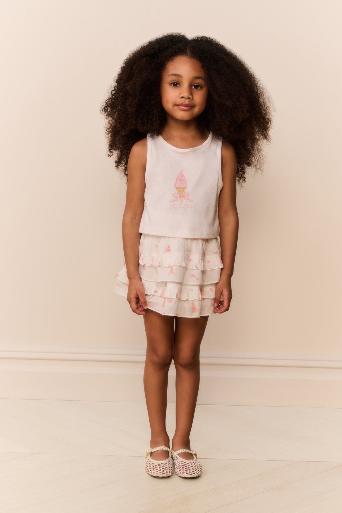 Little Girls Vanilla Twirl Tank