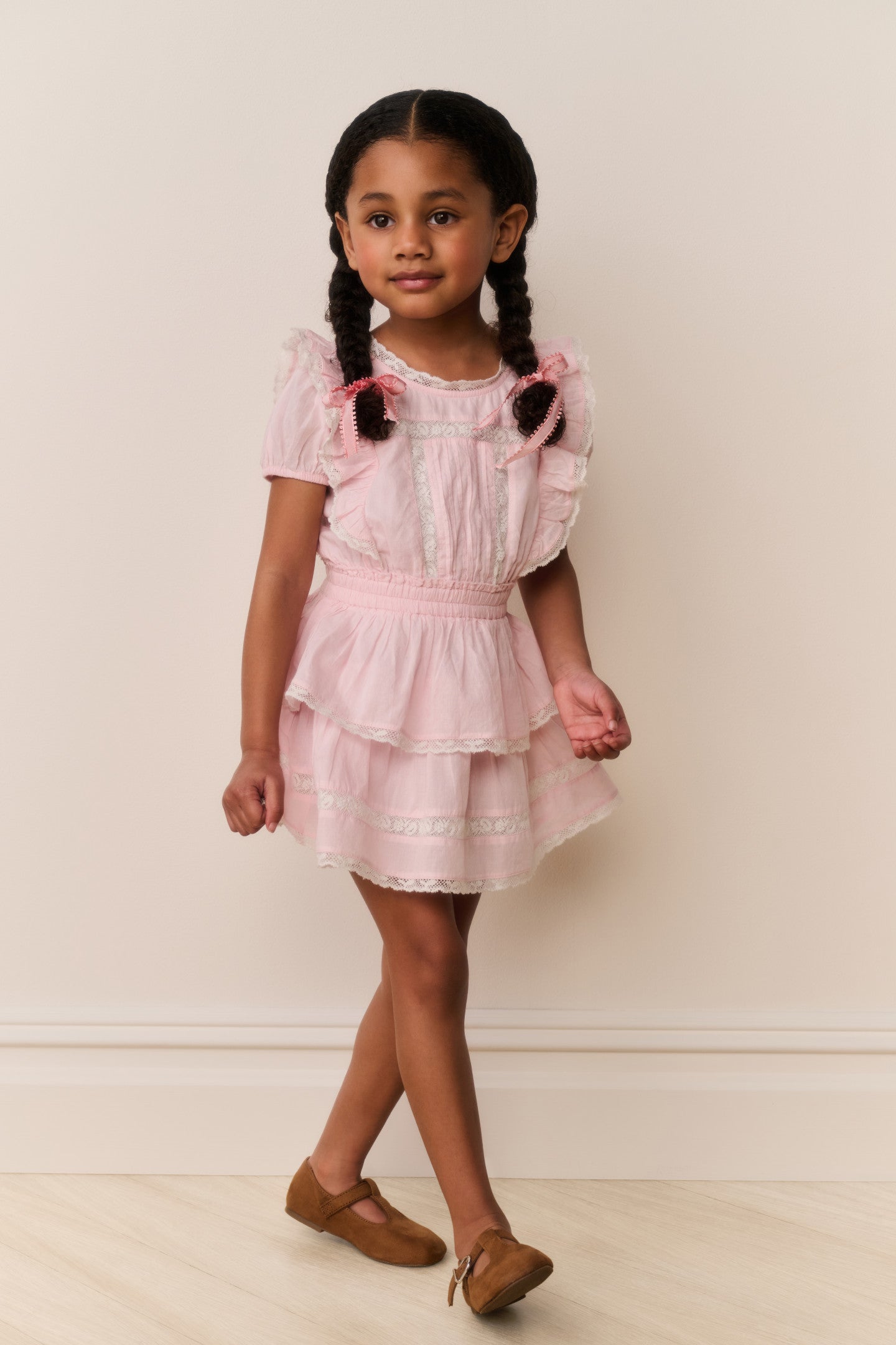 Little Girls Jaime Lace-Trimmed Cotton Dress