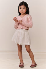 Little Girls Jayne Bow Embroidered Cardigan